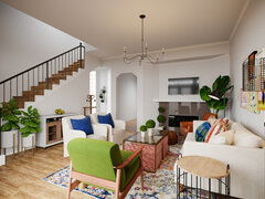 舒适的客厅室内设计呈现拇指