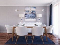 Navy Accents for Contemporary Living Room Rendering thumb