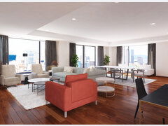 Contemporary Open Concept Condo Interior Design Rendering thumb