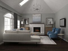 Greyish and Blue Transitional Home  Rendering thumb