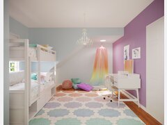 Colorful Unicorn Themed Room Design For Girls Rendering thumb