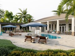 Relaxing Coastal Patio with Grill & Pool Rendering thumb
