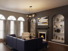 Elegant Transitional Combined Living/Dining Rendering thumb