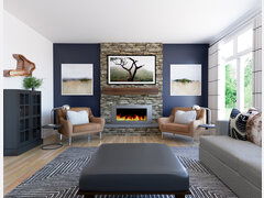Contemporary Home Interior Design With Blue Accents Rendering thumb