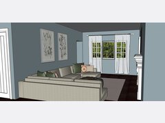 Small condo transitional living room Rendering thumb