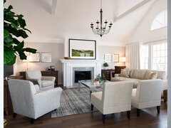 Transitional Decorating Style Family and Breakfast Room Rendering thumb