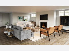 Transitional Neutral Living Room Transformation Rendering thumb