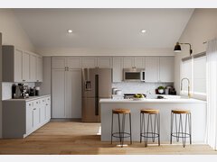 Vaulted Ceiling Transitional Kitchen Remodel Rendering thumb