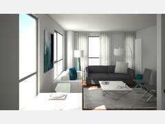 Polished Living Room Rendering thumb