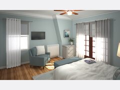 Relaxing Transitional Bedroom Rendering thumb
