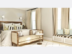 Classic and Soft Bedroom  Rendering thumb