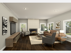 光滑的,最小的客厅呈现拇指