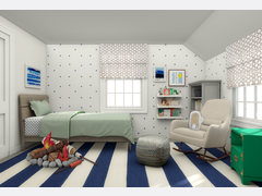 有趣的男孩房间室内设计呈现拇指