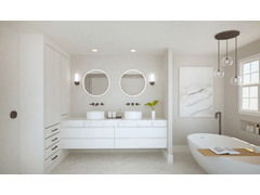 Contemporary White Bathroom Design Remodel Rendering thumb