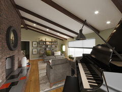 过渡自然光线客厅装饰呈现拇指