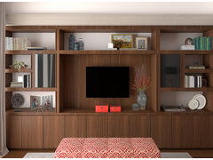 酒店的灵感Transtional主卧室室内渲染的拇指