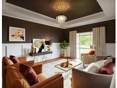 Artsy Glamorous Living Room Interior Design  Rendering thumb