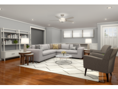 Light Grey Contemporary Living Room Design Rendering thumb