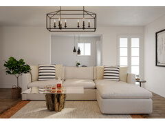 折衷和现代客厅呈现拇指