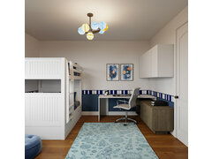 Space Themed Kids Room Design Rendering thumb