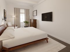Classic Mid Century Modern Bedroom Design Rendering thumb