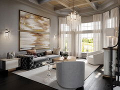 Glamorous Modern Home Interior Design Rendering thumb