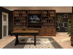 Wood Accented Home Office & Art Studio  Rendering thumb
