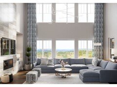 High Ceiling Modern Living Room Interior Design Rendering thumb