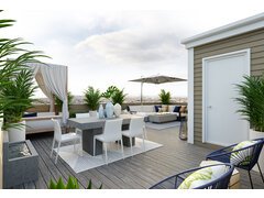 Relaxing Roof Top Patio with Fire Pit Rendering thumb