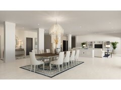 Luxury Coastal Living & Dining Interior Design Rendering thumb