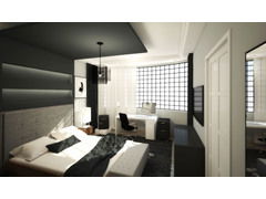 Masculine Master Bedroom Transformation Rendering thumb