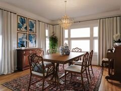 Traditional Dining Room With Blue Accents Rendering thumb