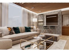 Contemporary Living Room Wallpaper Ideas Rendering thumb