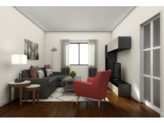 Soothing bedroom and living space Rendering thumb