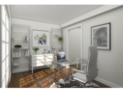 Clean and Modern Home Office Design Rendering thumb