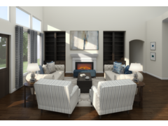 Transitional Blue Accented Living Room Rendering thumb