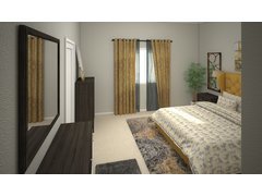 Mustard Accents for Traditional Bedroom Rendering thumb