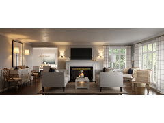 Neutral Transitional Living and Dining Room Rendering thumb