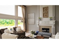 Classic & Elegant Neutral Living Room Rendering thumb