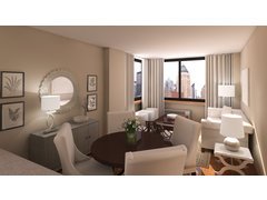 Neutral and Transitional Living Room Rendering thumb
