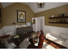 传统的办公室呈现拇指