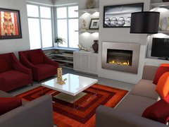 Beautiful, Multi Functional Lounge Design Rendering thumb