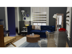 Eclectic/Modern Living Room Rendering thumb