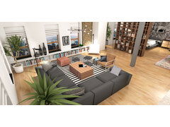 男性的阁楼呈现拇指