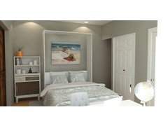 Sophisticated Guest Bedroom and Office Rendering thumb