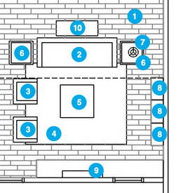 Online Designer Living Room Floorplan