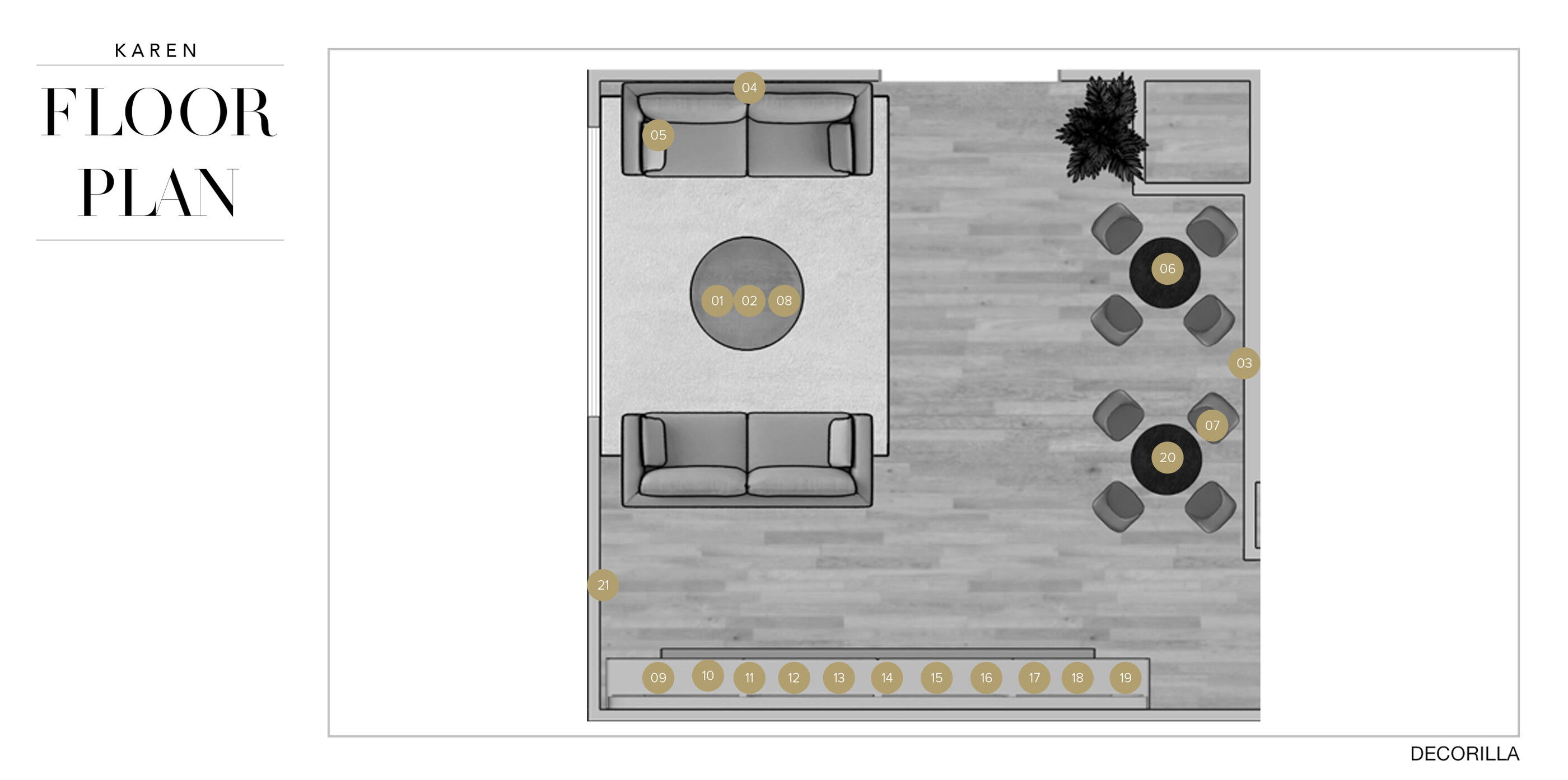 Online Designer Living Room Floorplan
