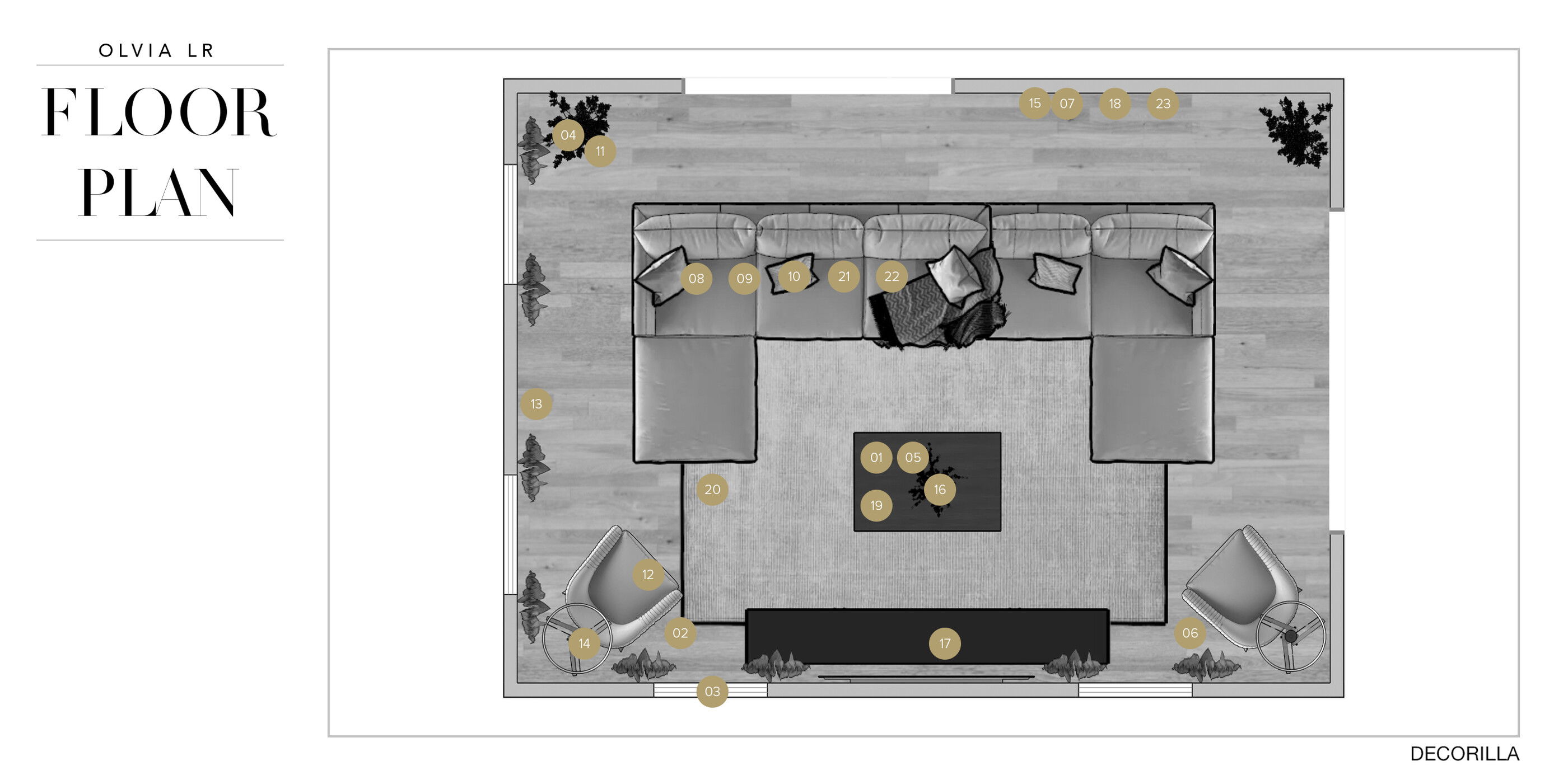 Online Designer Living Room Floorplan