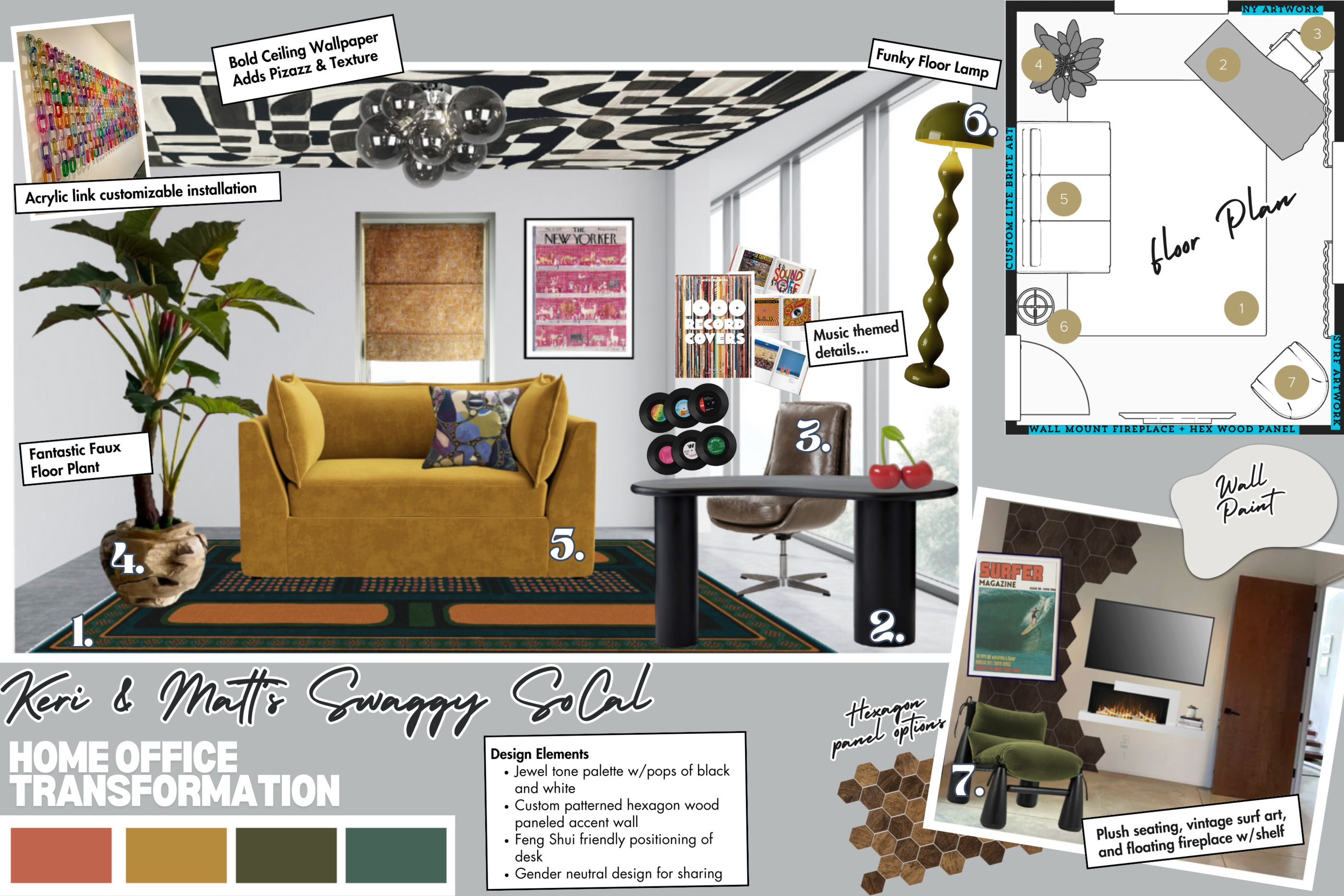 Urban Sophisticated Home Office Design Marve M. Moodboard 2 thumb