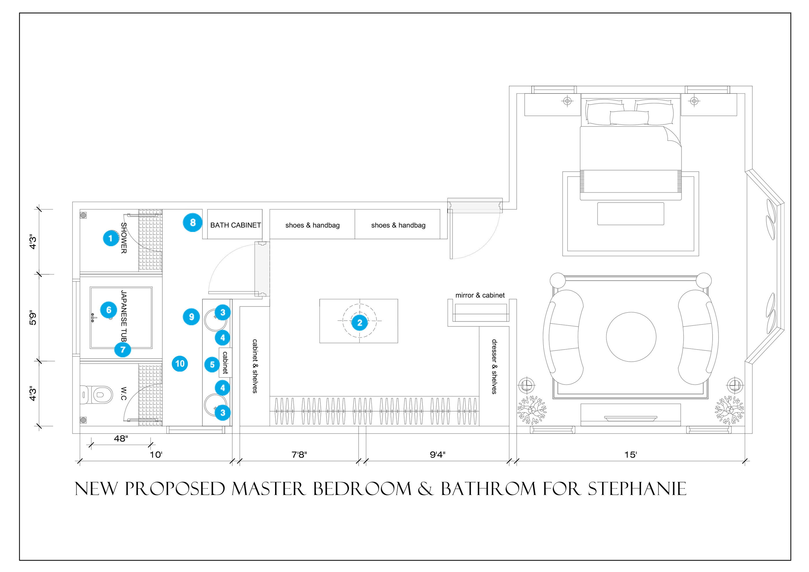 Online Designer Bathroom Floorplan